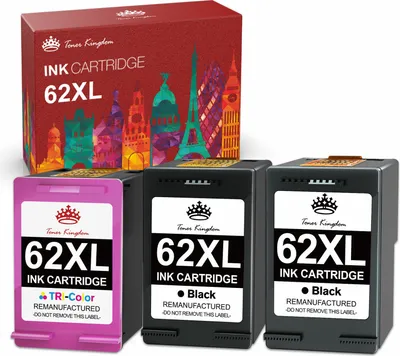 Produktbild von Kompatible für HP 62 62XL Druckerpatronen für HP Envy 5540 5544 5640 OfficeJet 250 5740 5742 200 258 Printer (2 Black, 1 Tri-Colour)