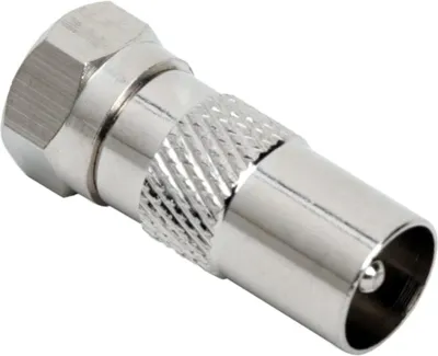 Produktbild von 5x F auf TV-Koax-Adapter - F-Stecker auf Koax-Stecker - Antennen- und Kabelanschluss - 5 Stück [05332]