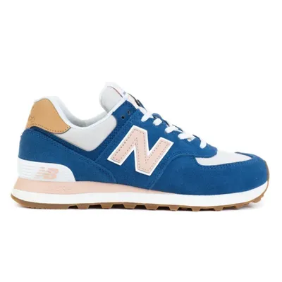 A side view of a New Balance 574 sneaker.