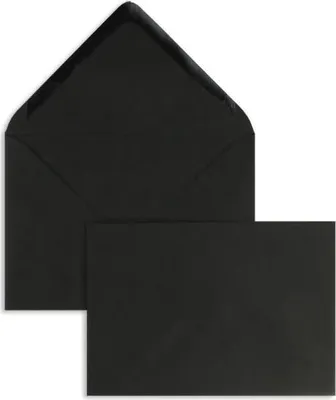 Produktbild von Briefumschläge 120x180mm 120g/qm gummiert VE=100 Stück schwarz