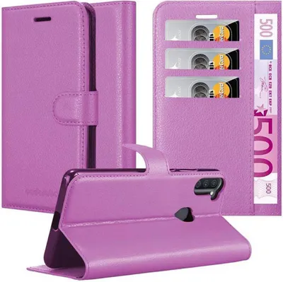 Immagine prodotto di Cadorabo custodia per Samsung Galaxy A11 / M11 custodia protettiva in viola custodia per telefono cellulare custodia cover chiusura magnetica