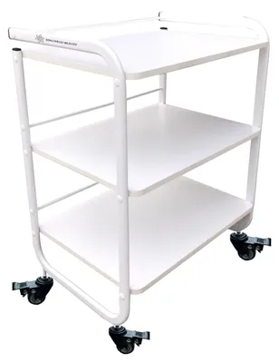 Servicewagen 3 Böden weiß 60x43x83 cm