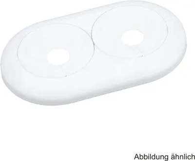 Produktbild von Alpex Doppelrosette 15 altweiß einstellbar 35-55 mm