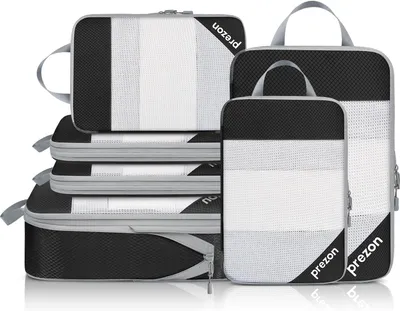 Produktbild von Kompression Packtaschen 6-teilig, schwarz, für Reise