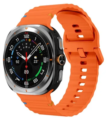 Produktbild von By Qubix Wave Sport Armband - Orange - passend für Samsung Galaxy Watch Ultra 47 mm