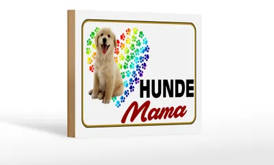Produktbild von Holzschild Spruch 18x12cm Hunde Mama Herz