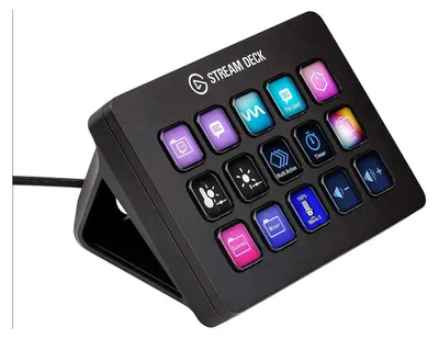 Zdjęcie produktu dla Elgato Stream Deck MK.2, Czarny, 15 przycisków, Windows 10 x64, Mac OS X 10.13 High Sierra, Mac OS X 10.14 Mojave, Mac OS X 10.15 Catalina, Mac OS X 10.15.3..., 118 mm, 84 mm