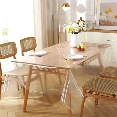 PVC Tischdecke transparent 150x100 cm 0,2 mm