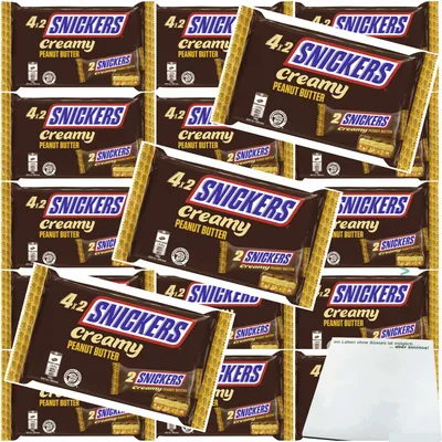 Produktbild von Snickers Multipack Duo Creamy Peanut Butter 18x (4x36,5g)
