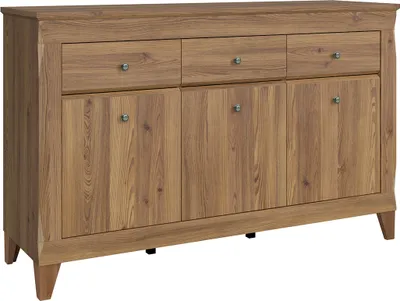 Produktbild von Buffet Raya mit 3 Schubladen und 3 Türen, Holzoptik, 156cm