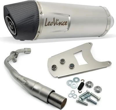 Produktbild von LeoVince Auspuffanlage Komplettanlage LV ONE EVO mit Katalysator & Zulassung, Edelstahl, Carbon Kappe kompatibel mit Piaggio Vespa Primavera / Sprint 125 iGet ABS