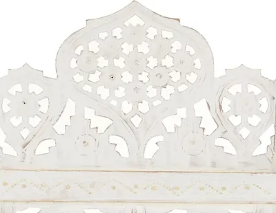 Obrázok produktu pre vidaXL 3ks Room Divider Ručne vyrezávané biele 120×165cm Mango masívne drevo