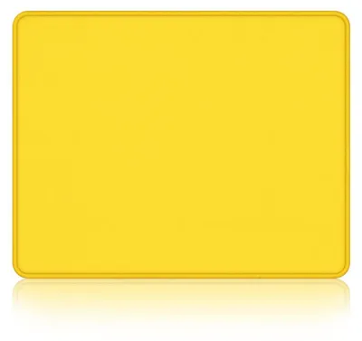 Zdjęcie produktu dla Podkładka pod mysz o wymiarach 26 x 21 cm, w kolorze morelowożółtym, z antypoślizgową gumową podstawą i wodoodporną powierzchnią