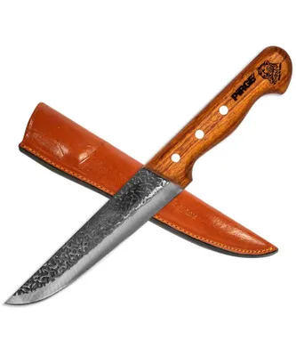 Produktbild von Pirge Elite Handgeschmiedet Schlachtermesser mit Lederscheide 19 cm Metzgermesser