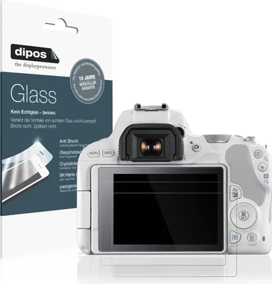Produktbild von 1x Schutzfolie für Canon 200D - Anti-Shock 9H Folie dipos Glass Kunststoffglas