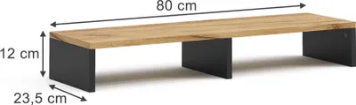 Produktbild von Monitorständer Vicco Tomy Anthrazit/Goldkraft Eiche 80 x 12 cm, Model 54672