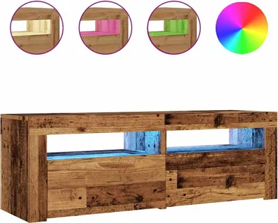 Immagine prodotto di Mobile Porta TV con LED Legno Antico 120x35x40 cm Multistrato