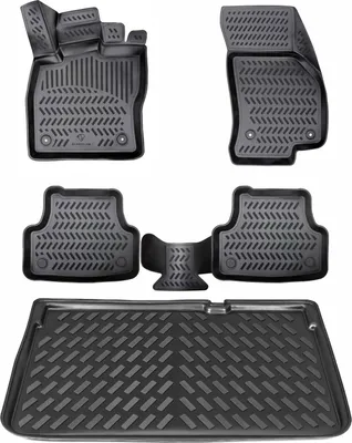 Produktbild von Elmasline Gummimatten & Kofferraumwanne Set für VW T-Roc ab 2022 (Facelift)