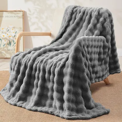 Obrázek produktu pro Velmi měkká a teplá fleecová deka – šedá – 150 x 200 cm