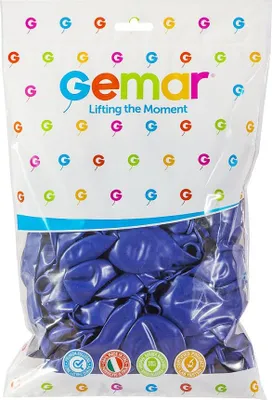 Obrázok produktu pre Gemar latexové balóniky tmavomodré - 100 ks - 26 cm