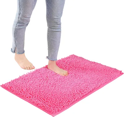 Image de 2 pièces tapis de bain antidérapant tapis de salle de bain 40x60 cm - tapis de bain WC tapis de sol moelleux ou tapis de bain pour douche, baignoire et toilettes