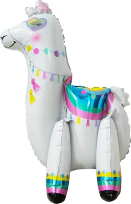 Produktbild von Folienballon - Weißes Lama, stehend, 3d 65 cm