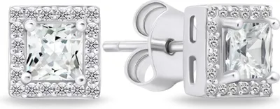 Immagine prodotto di Orecchini in argento con zirconi trasparenti EA613W