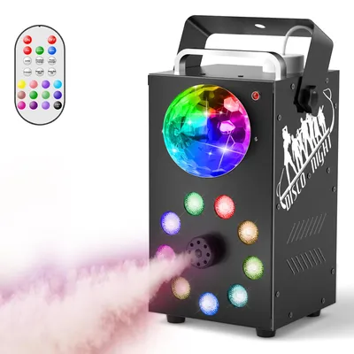 Produktbild von Nebelmaschine LED RGB - 700W Bühnen Fogger - 3-in-1 Effektlicht - Drahtlose Fernbedienung 15 m - 2-3 m Nebelausstoß - 150 ml Tank - EU-Stecker