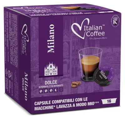 Obrázok produktu pre Milano Dolce kapsule pre kávovar Lavazza A Modo Mio - 16 kusov
