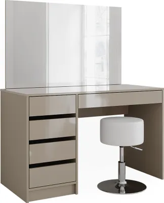 Produktbild von Schminktisch-Set Vicco Sherry Greige 120 cm mit Hocker, Model 47704
