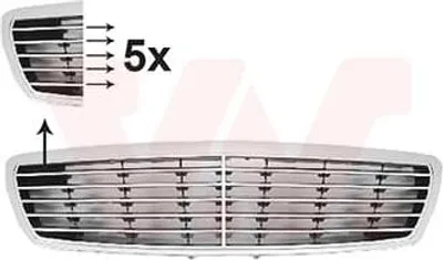 Produktbild von VAN WEZEL 3041514 Kühlergrill Frontgrill passend für MERCEDES-BENZ E-Klasse Limousine (W211)
