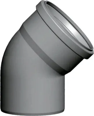 Produktbild von Wolf Cob Bogen 2651507 45°, DN 80, bis 120 °C, für Abgasrohr, PP