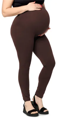 Image de Merry Style - Leggings de grossesse longs en viscose pour femmes grandes tailles MS10-460 (marron, 7XL)