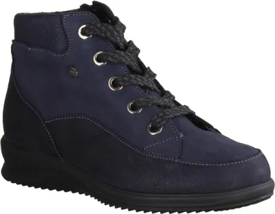 Produktbild von Finn Comfort Parsenn, Damen Boots, gefüttert, Dunkelblau, Leder, Wechselfußbett - Damenschuhe Bequeme Stiefel / Stiefeletten, Blau, leder (streetnubuk/nubuk)