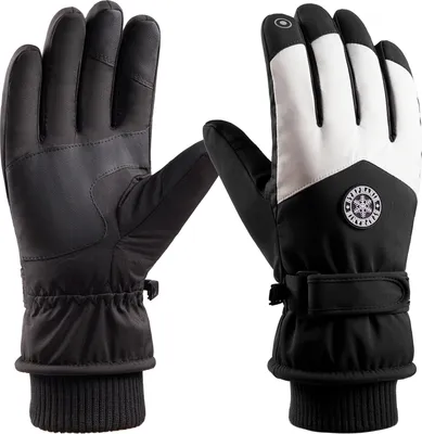 Produktbild von Herren Touchscreen Handschuhe Winter Thermohandschuh Wasserdicht Winddicht Fahrradhandschuhe Skihandschuhe, Schwarz