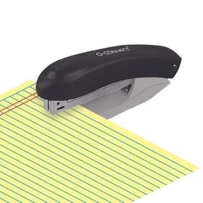 Produktbild von Q-CONNECT KF14212 Minihefter Kunststoff 12BL schwarz/grau