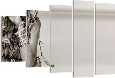 Produktbild von Bild auf Leinwand - Leinwandbild - 5 Teile - Frau Armband Jahrgang - 150x100cm - Wand Bild - Wanddeko - Wandbilder - Leinwanddruck - Bilder - Wanddekoration - Leinwand bilder - EG150x100-4839