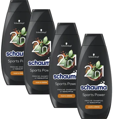 Immagine prodotto di Schauma Sports Power Fresh Shampoo con Eucalipto 400ml confezione da 4 pezzi