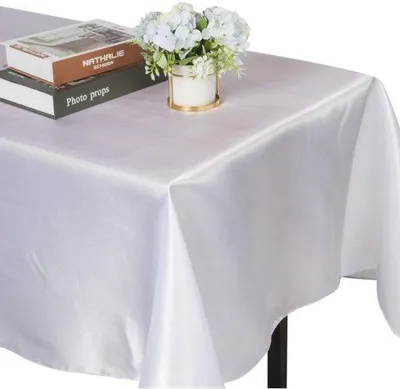 Immagine prodotto di Tovaglia in poliestere - Confezione da 2 - 145 cm x 300 cm - Rettangolare - Antipiega - Liscia - Lavabile - Ideale per matrimoni, ricevimenti e feste