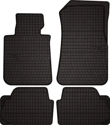 Image de Tapis de sol voiture en caoutchouc pour BMW 1 E87 (2004-2011, hatchback) Noir, lot de 4 pièces, fixations