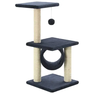 Produktbild von vidaXL Katzen-Kratzbaum Sisal 65 cm Dunkelblau