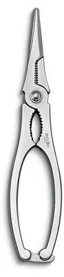 Krustentierschere aus Edelstahl mit Schutzbügel, 1 Stück, silber