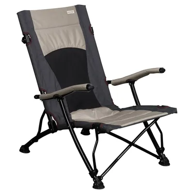 Produktbild von Campingstuhl Strandstuhl mit tiefer Sitzhöhe beige grau