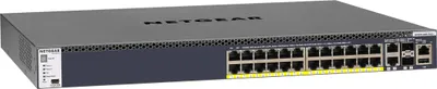 Produktbild von Switch / M4300-28G-PoE+ (1,000W PSU) stackl.mgd.Switch mit 24x1G PoE+ and 4x10G incl. 2x10GBASE-T und 2xSFP+ Layer 3 (GSM4328PB)