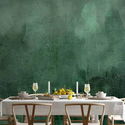 Produktbild von Vlies Fototapete - Green Banana Leaves 150x105 cm Blätter b-A-0834-a-a