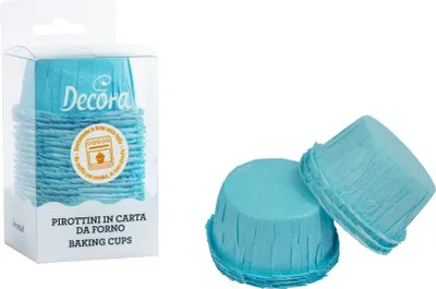 Produktbild von Papier-Crinkle-Bechern BLAU 55x35mm 25pcs Decora