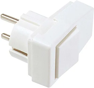 Produktbild von BACHMANN Schutzkontaktstecker, weiß, abschaltbar Wippschalter 2-p
