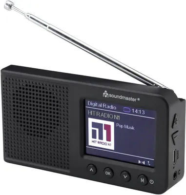 Zdjęcie produktu dla Soundmaster DAB175SW, Przenośny, Analogowe i cyfrowe, DAB+, FM, 1 W, 6,1 cm (2.4"), 3,5 mm