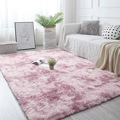 Immagine prodotto di Tappeto in ecopelliccia, soffice, 120 x 160 cm, color rosa