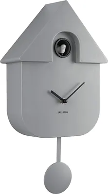 Produktbild von Karlsson - Kuckucksuhr Modern Cuckoo - Maus grau - 40x9x23cm
